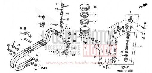 MAITRE-CYLINDRE FREIN AR. VFR800FIX de 1999